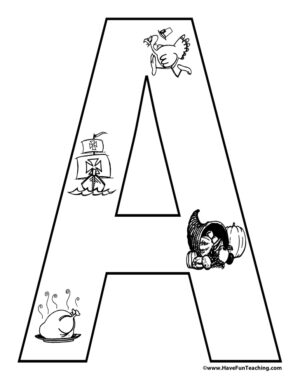 Thanksgiving Alphabet Letters Posters