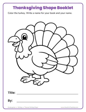 Thanksgiving Shape Writing Booklet