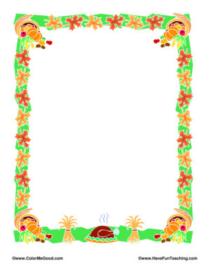 Thanksgiving Cornucopia Writing Paper