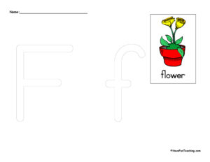 Letter F Tracing Worksheet
