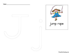 Letter J Tracing Worksheet