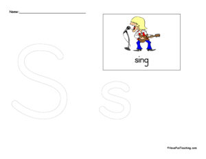 Letter S Tracing Worksheet