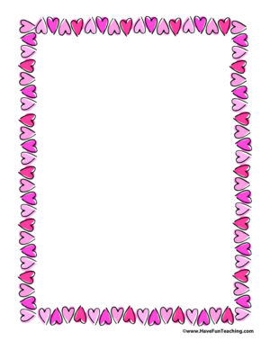 Valentine's Day Hearts Border Paper