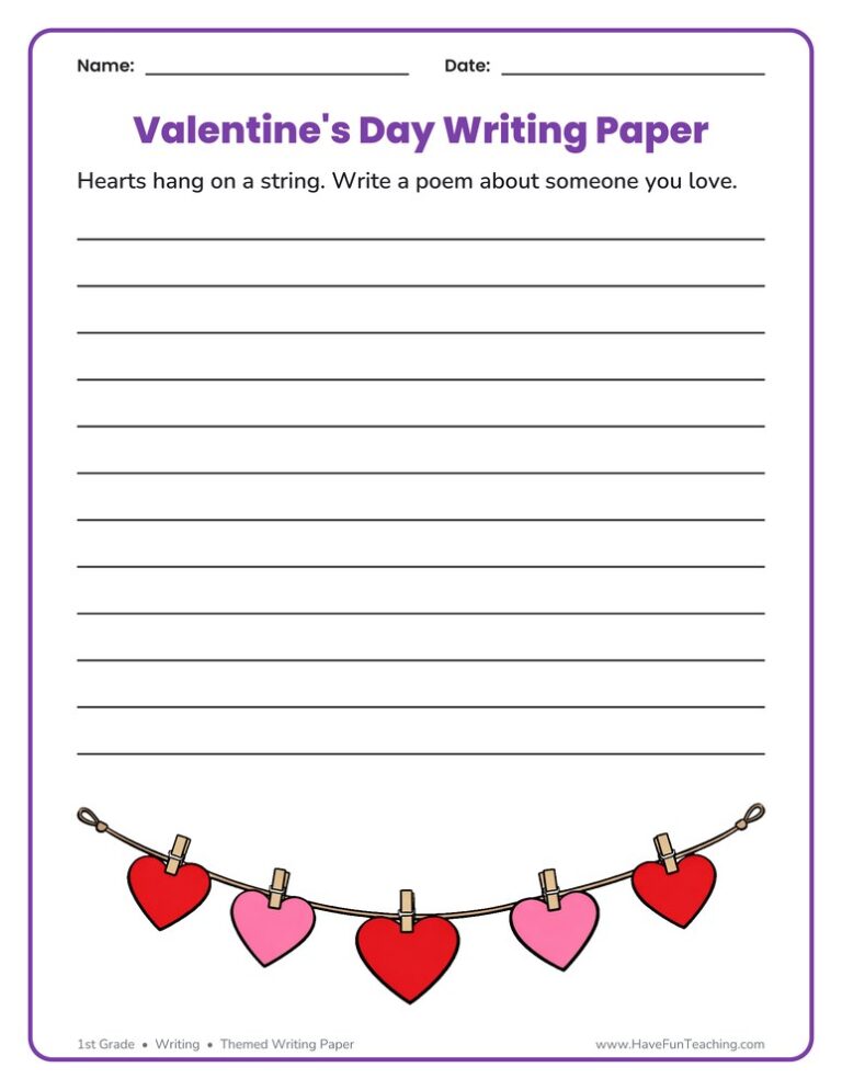 Valentine's Day Hearts Paper