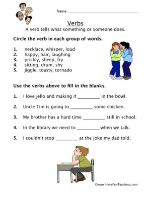 Verb Usage Worksheet