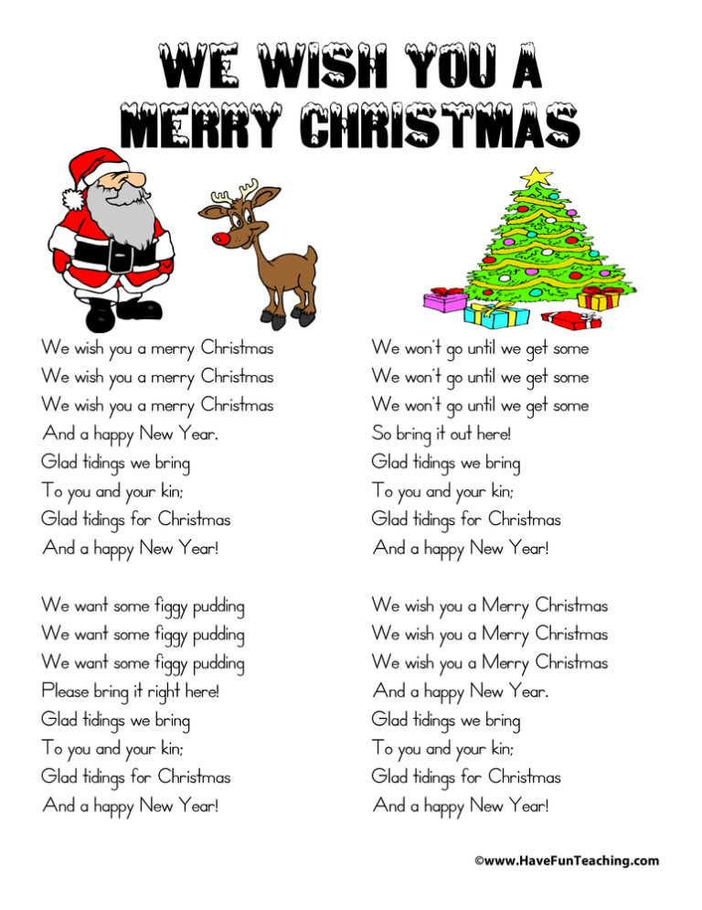 We Wish You A Merry Christmas Lyrics