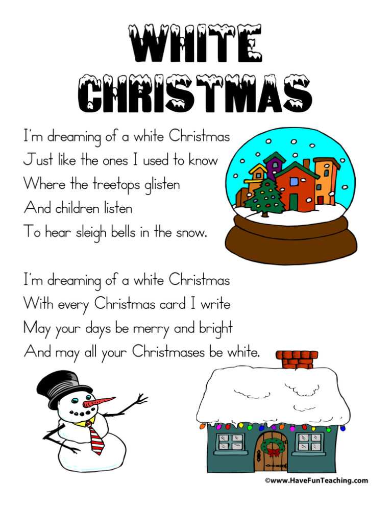 White Christmas Lyrics
