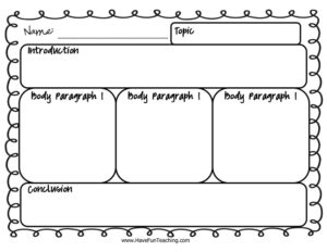 Expository Writing Graphic Organizer Worksheet