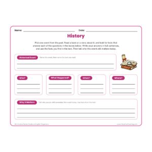 History Graphic Organizer Worksheet