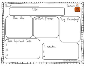 Science Graphic Organizer Worksheet