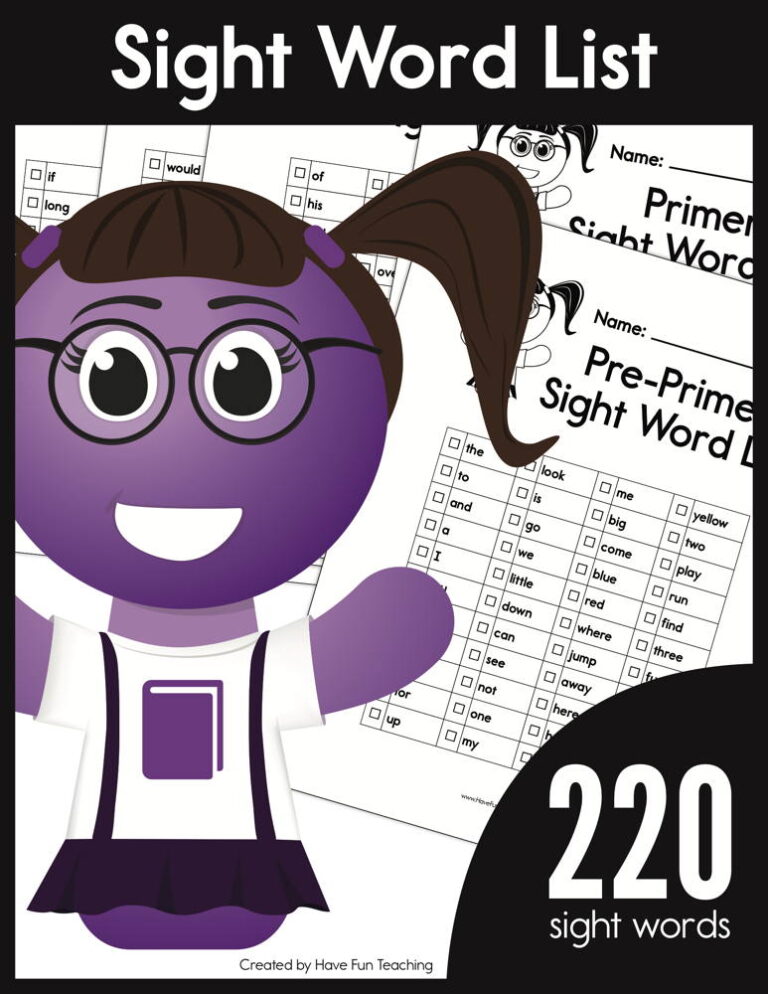 Sight Word Checklist