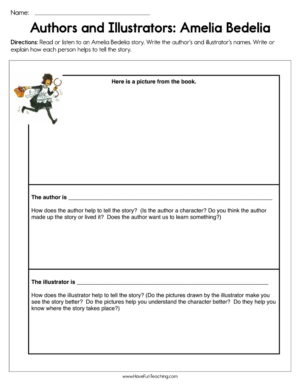 Amelia Bedelia Author and Illustrator Worksheet