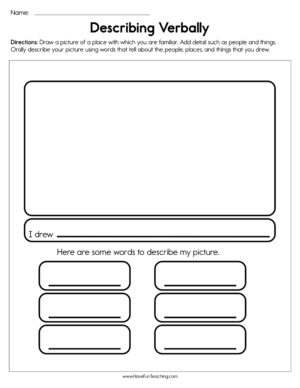 Describing Verbally Worksheet