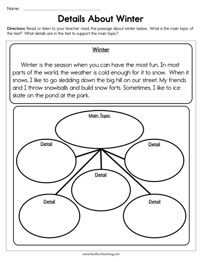 Details about Winter Worksheet