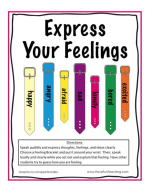 Express Your Feelings Character Education Activity
