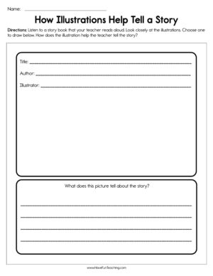 How Illustrations Help Tell a Story Worksheet