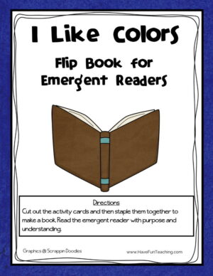 I Like Colors Flip Book Activity