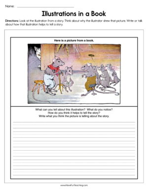 Illustrations in a Book Worksheet