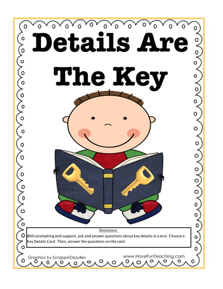 Key Details in a Text Activity