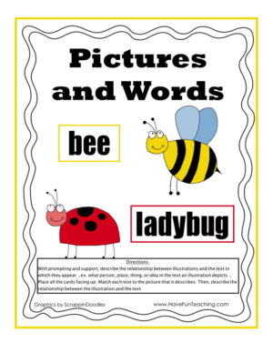 Pictures and Words Matching Activity