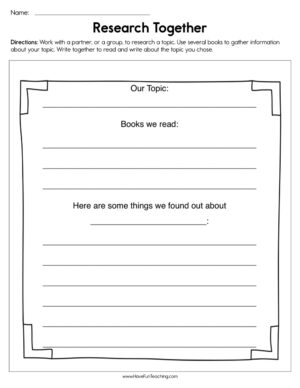 Research Together Worksheet