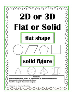 2D 3D Flat Shapes Solid Figures Activity