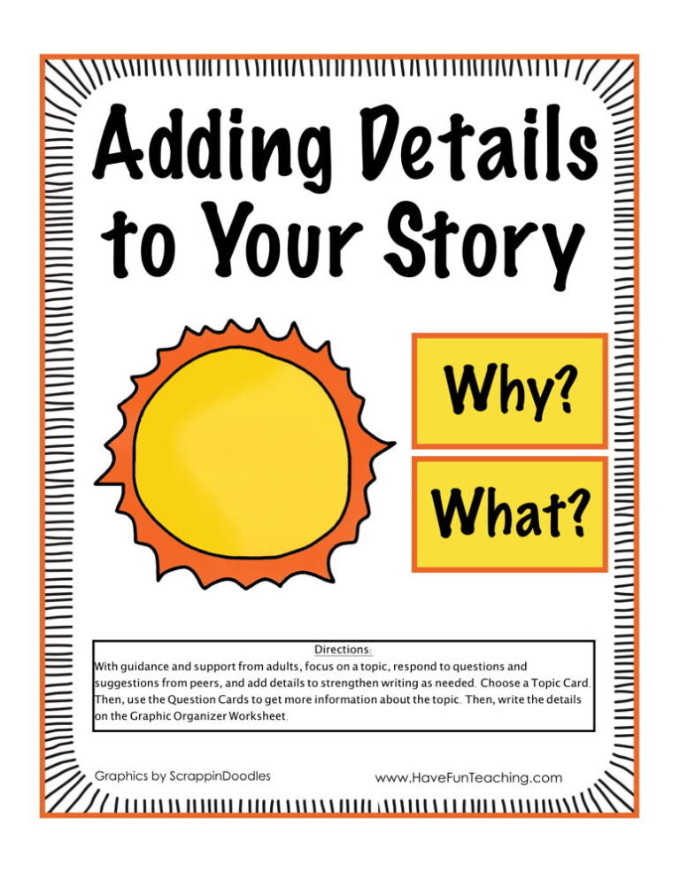 Adding Details to Your Story Activity