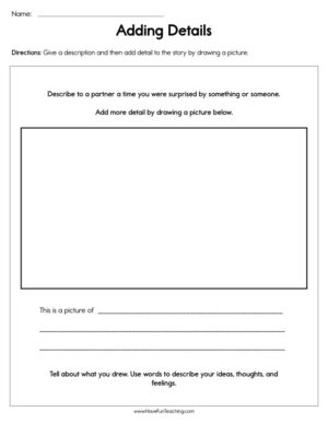 Adding Story Details Worksheet