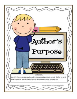 Authors Purpose Matching Activity