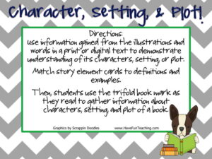 Character Setting Plot Activity