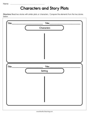 Characters and Story Plots Worksheet