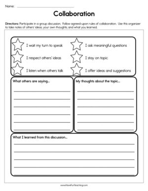 Collaboration Discussion Worksheet