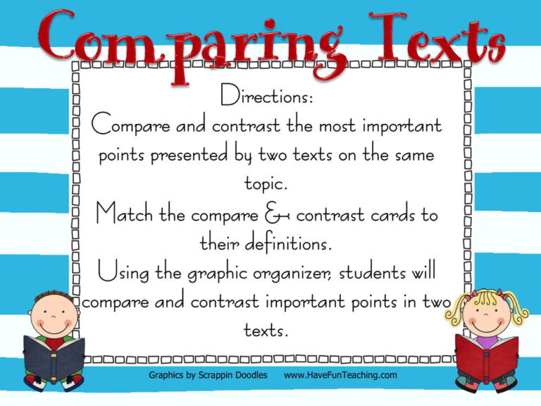 Comparing Texts Activity