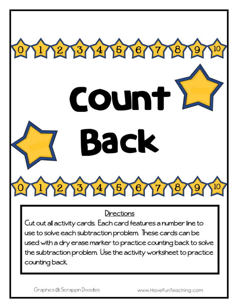 Count Back Activity