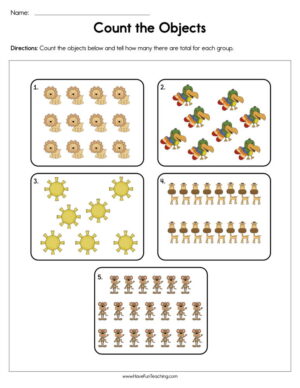 Counting Objects Worksheet