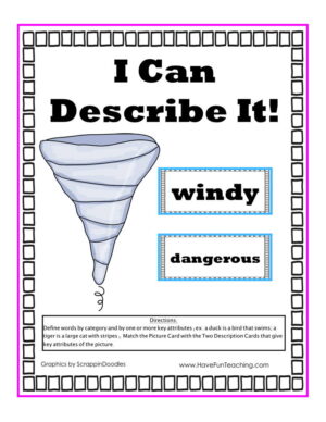 Describing Words Activity