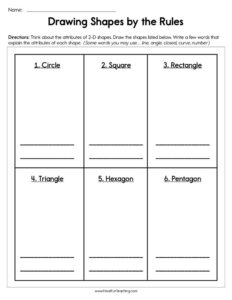 Drawing Shapes by the Rules Worksheet - Have Fun Teaching