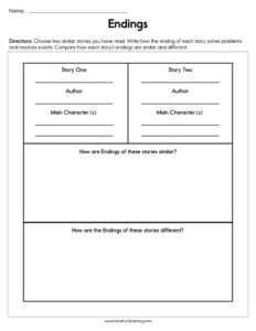 Endings Worksheet - Have Fun Teaching