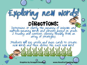 Exploring New Words Prefix Activity