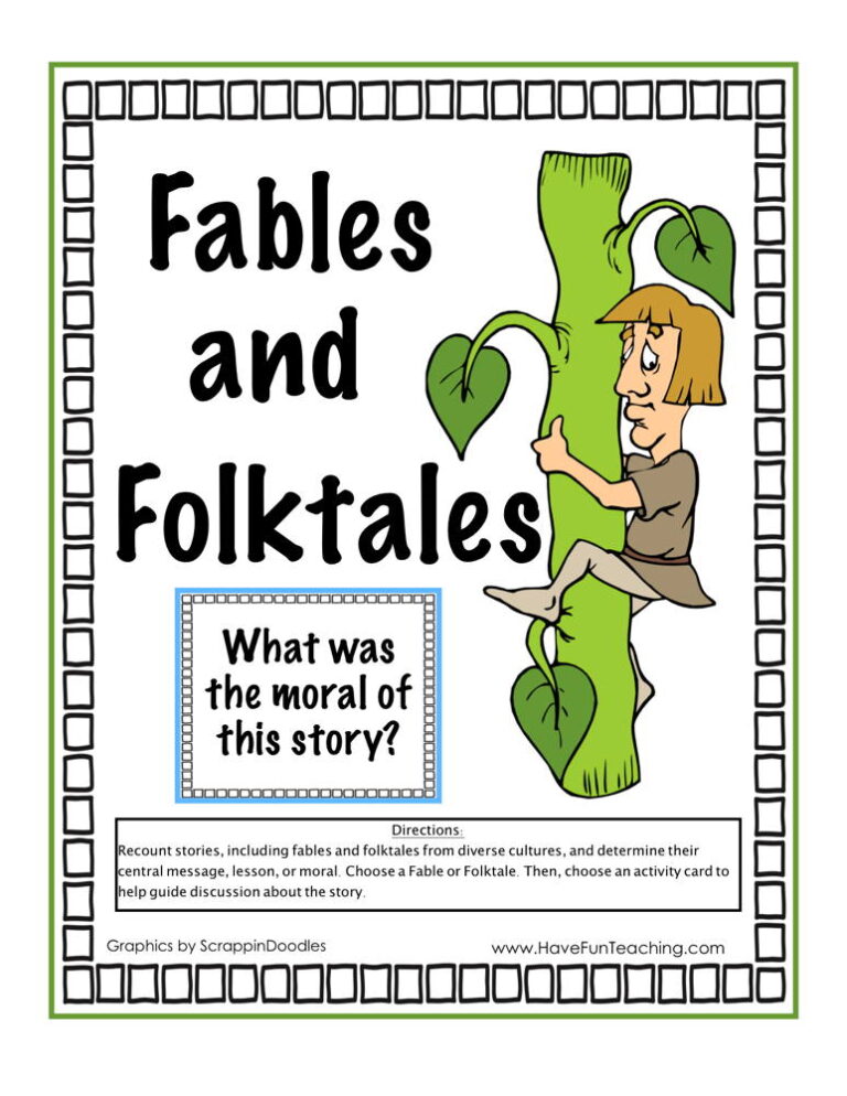 Fables and Folktales Activity