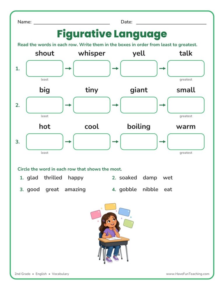 Figurative Language Worksheet