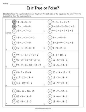 Is It True or False Worksheet