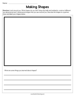 Making Shapes Worksheet
