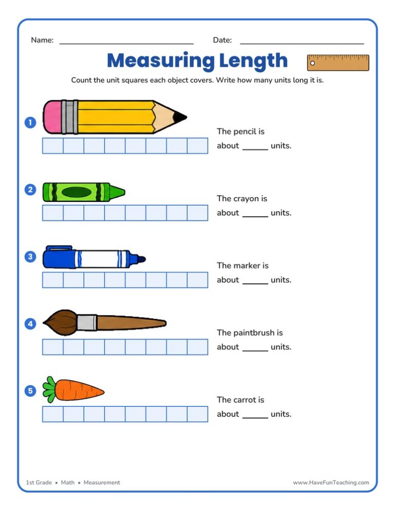 Measuring Length Worksheet