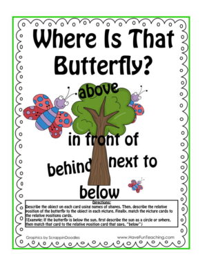 Position Words Butterfly Activity