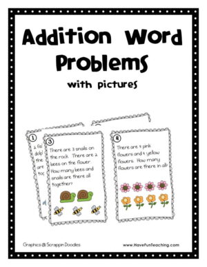 Single Digit Addition Word Problem Activity