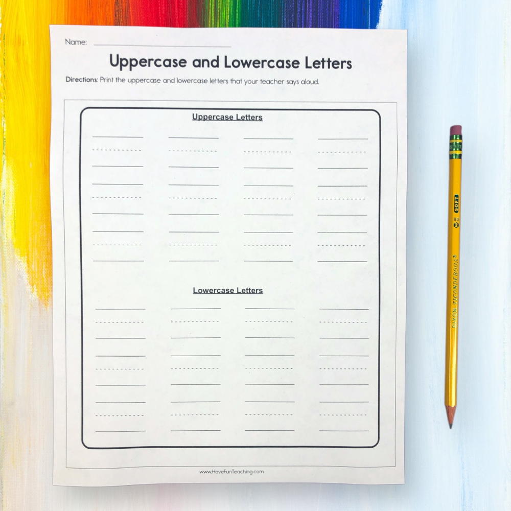 Uppercase And Lowercase Letters Worksheet Have Fun Teaching