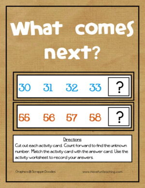 What Comes Next Sequencing Numbers Activity