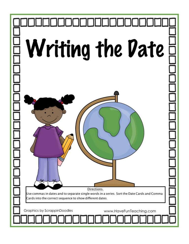Writing the Date Activity