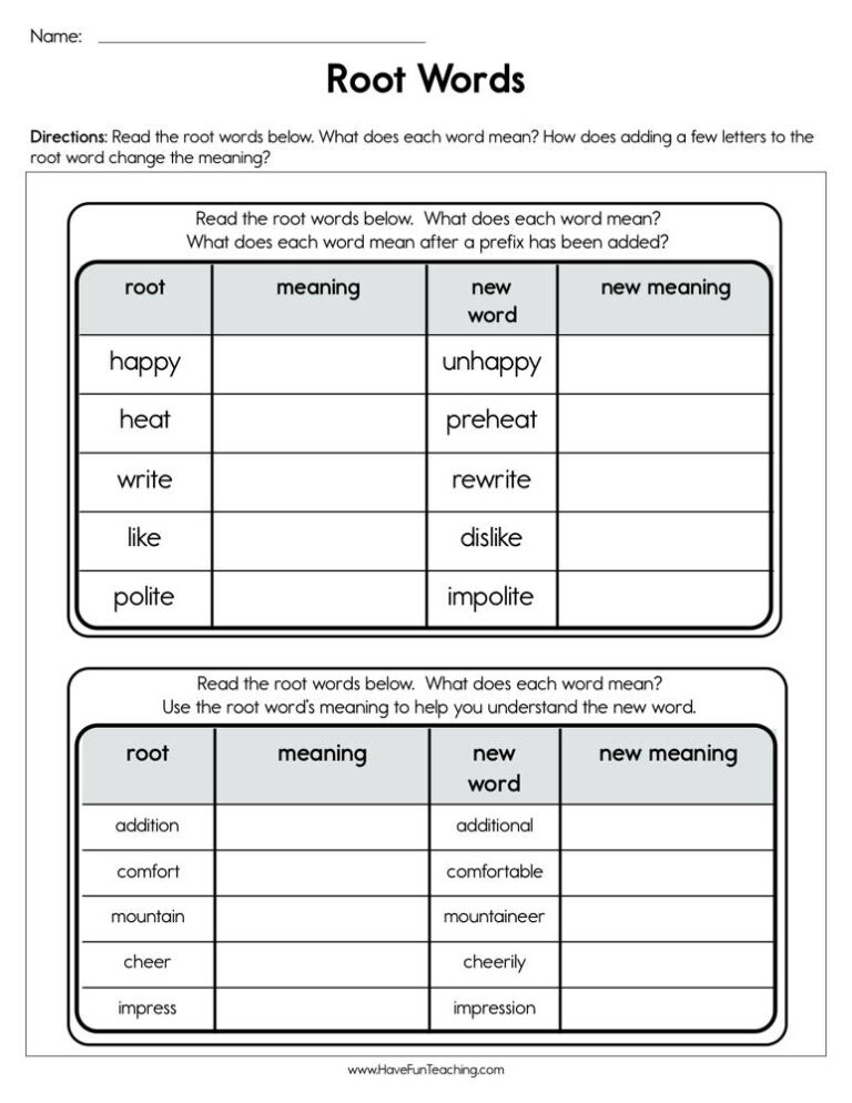 Suffix Worksheets - Have Fun Teaching